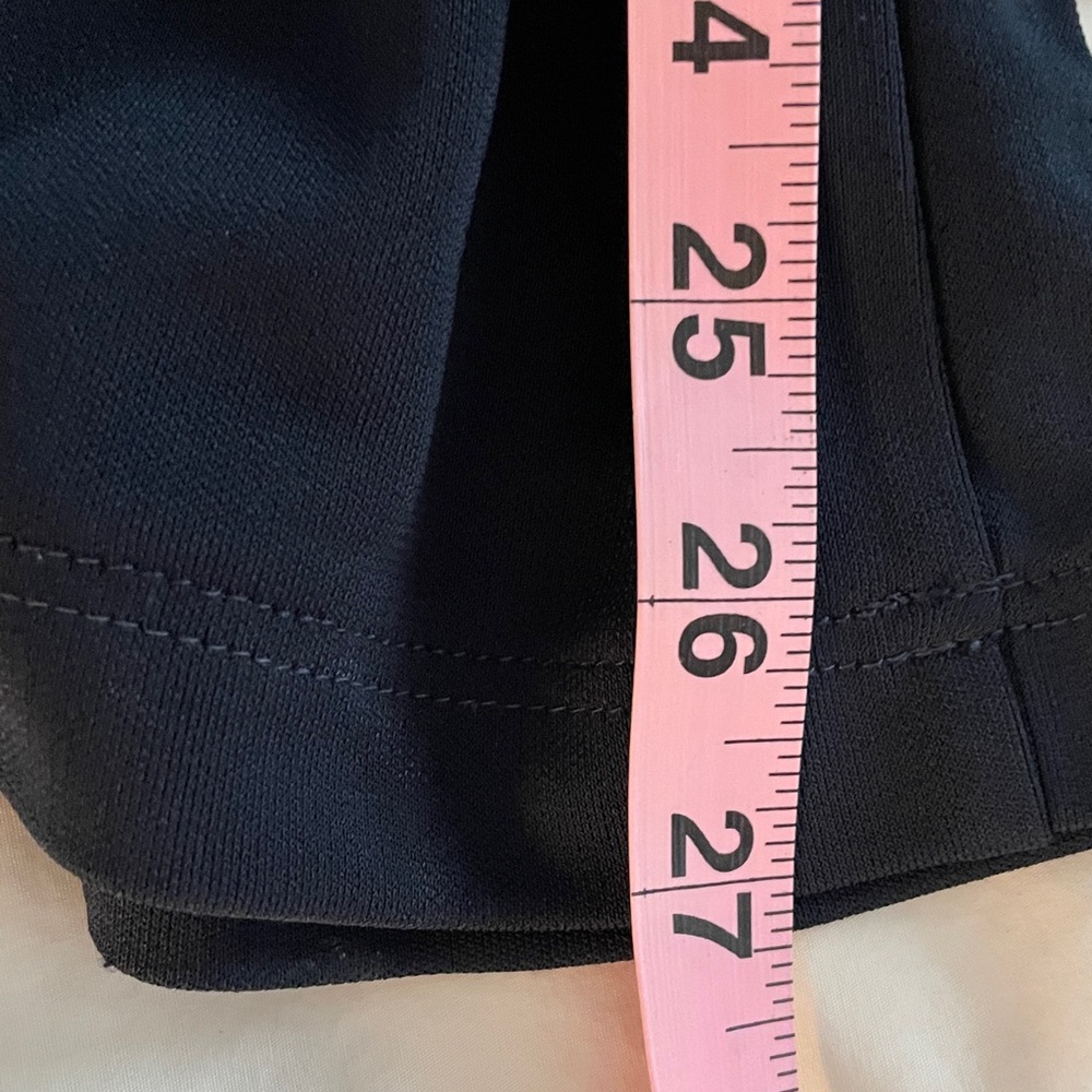 VTG: Max Studio Trouser Pants Mid Rise Wide Leg Elastic Waist Dark Navy Blue - Picture 8 of 8